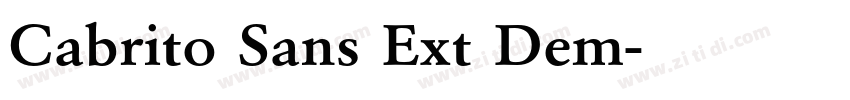 Cabrito Sans Ext Dem字体转换